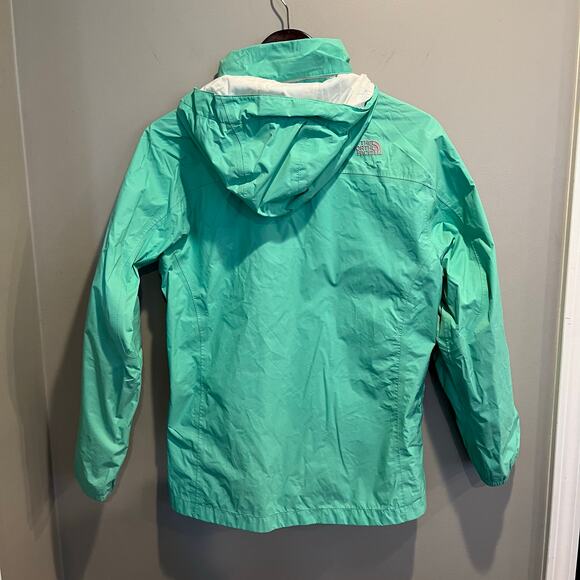The North Face Girls Resolve Hooded Rain Jacket Mint Green Zip Sz XL (18) Spring - Picture 6 of 16
